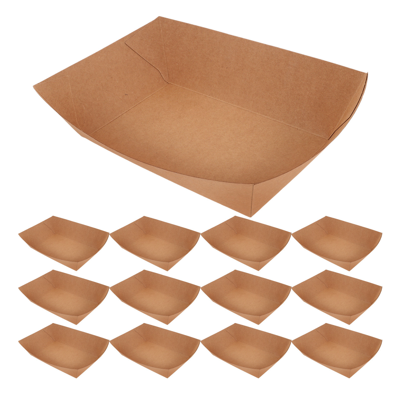 Quick Food Snacks - 100Pcs Paper Food Tray Hot Dog